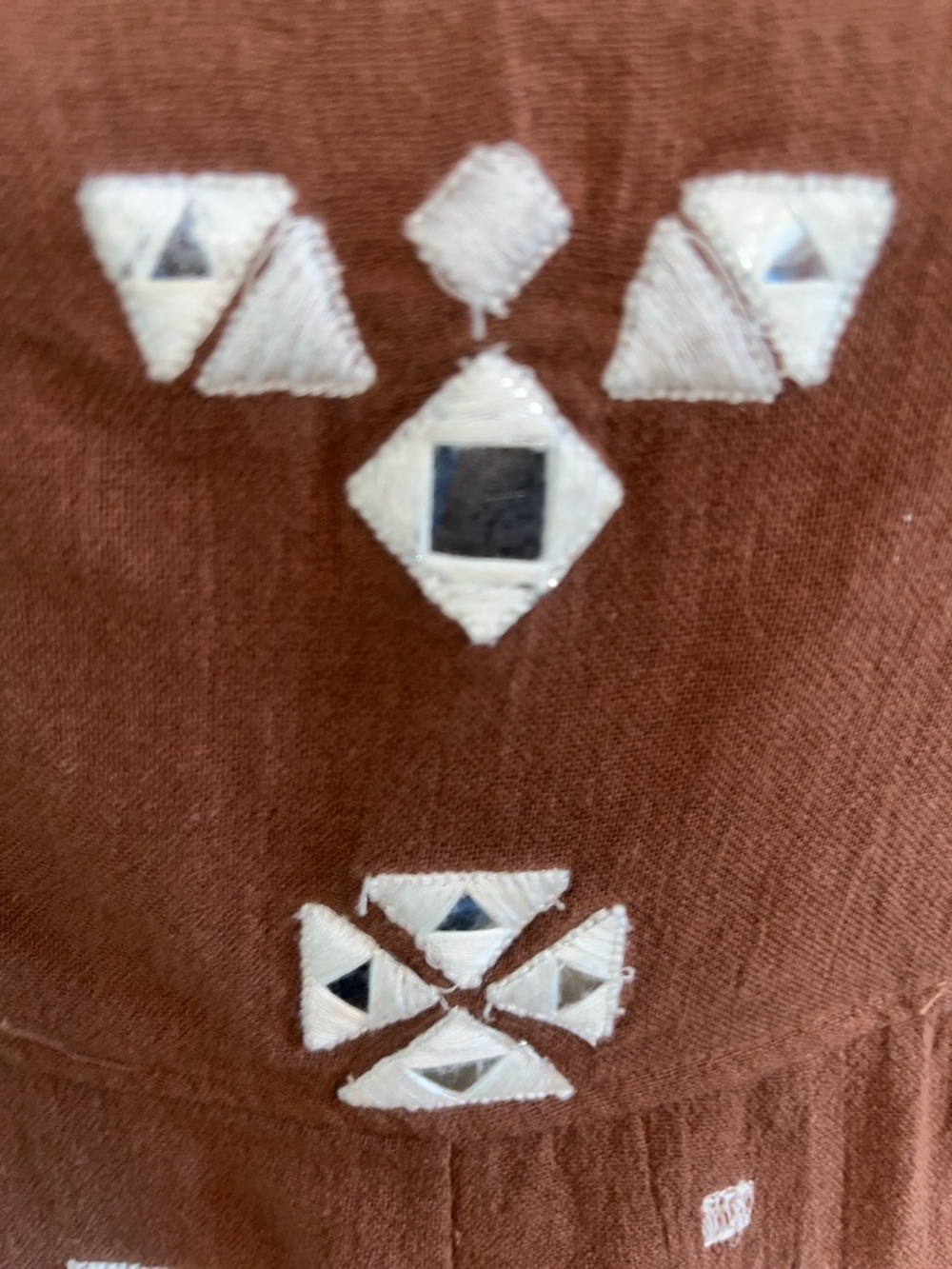 Free People Geo Daze Brown Maxi Jumpsuit with White Geometric Accents - Picture 5 of 5